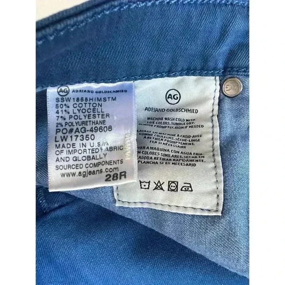 ADRIANO GOLDSCHMIED AG JEANS PRIMA ANKLE CIGARETTE STYLE Women 28R Blue. 67 - Picture 4 of 5